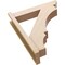 Ekena Millwork 5 1/2-in W x 24-in D x 28-in H Balboa Slat Rough Cedar Woodgrain TimberThane Outlooker, Primed Tan OUTUR055X24X28BOA24RCPR - alternate 4